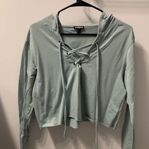 Express hooded crop top